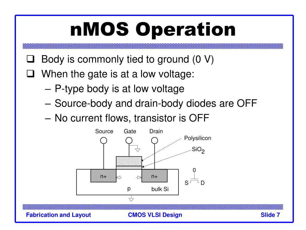nmos operation