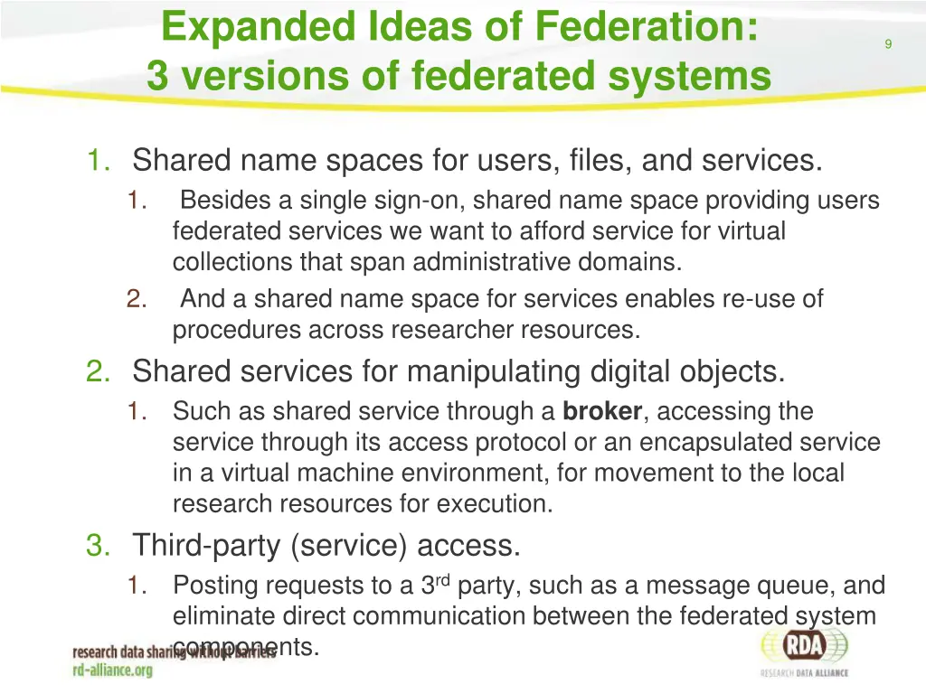 expanded ideas of federation 3 versions