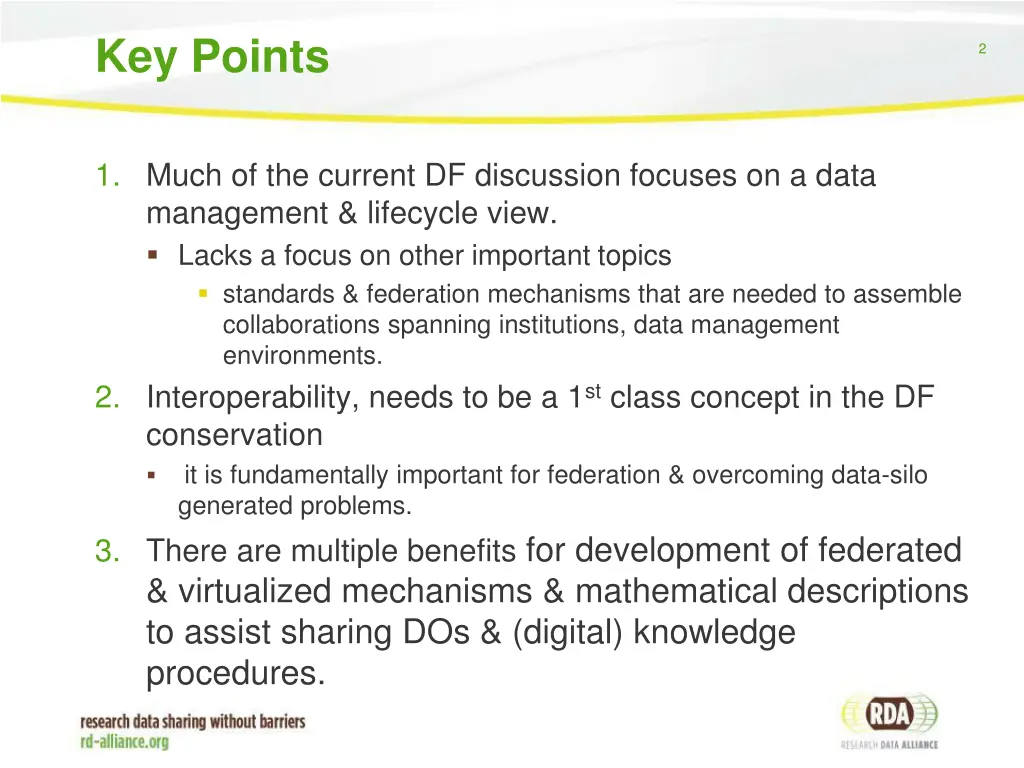 key points