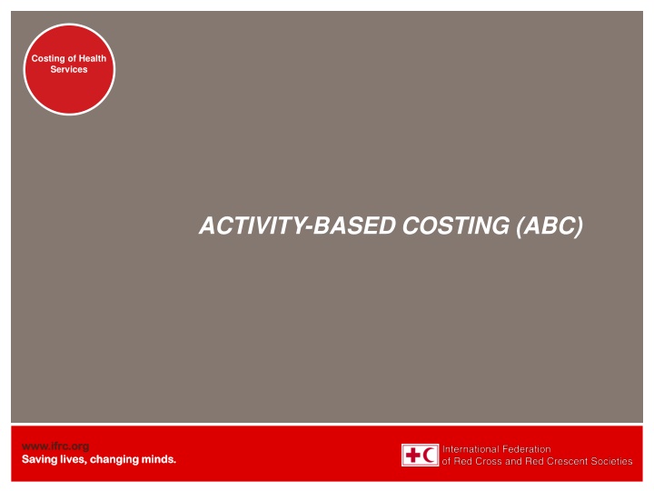 costing of health activities services