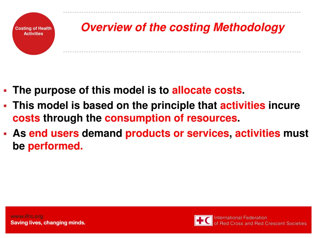 overview of the costing methodology 1