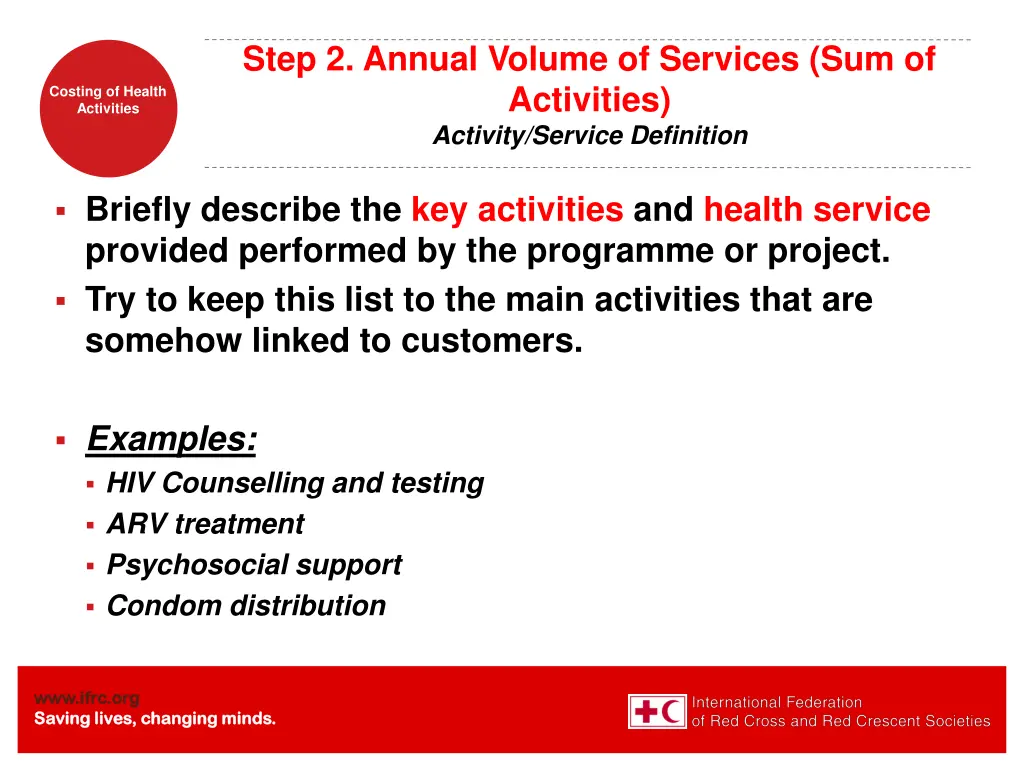 step 2 annual volume of services
