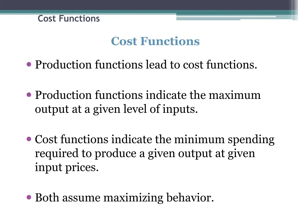 cost functions 1