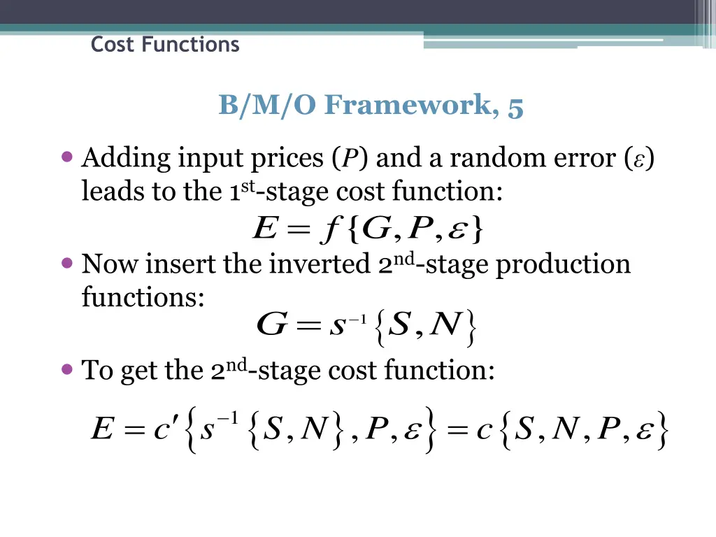 cost functions 11