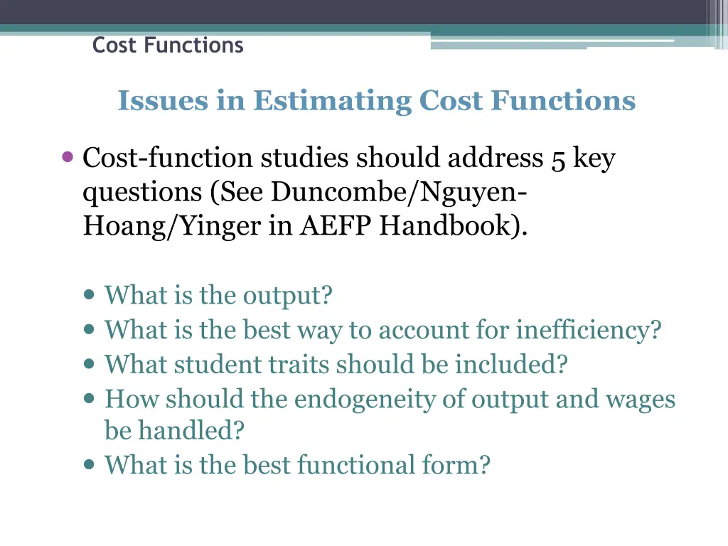 cost functions 12