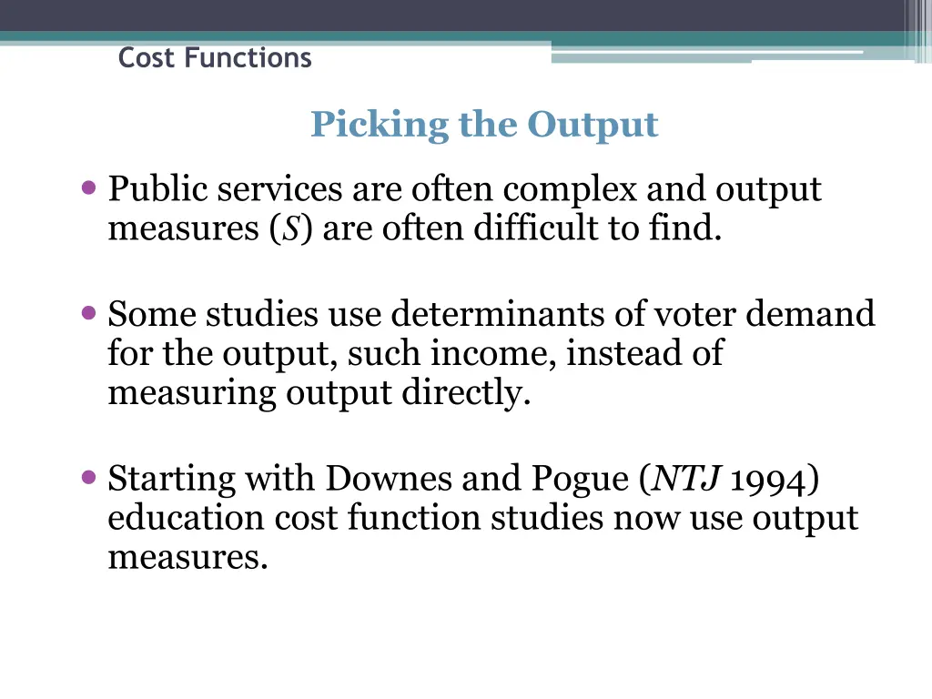 cost functions 13
