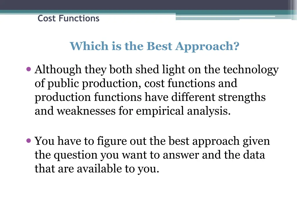 cost functions 2