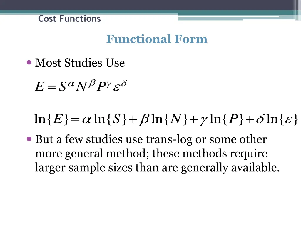 cost functions 21