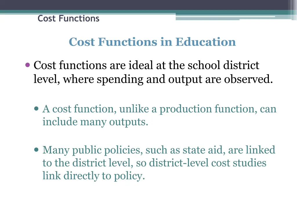 cost functions 3