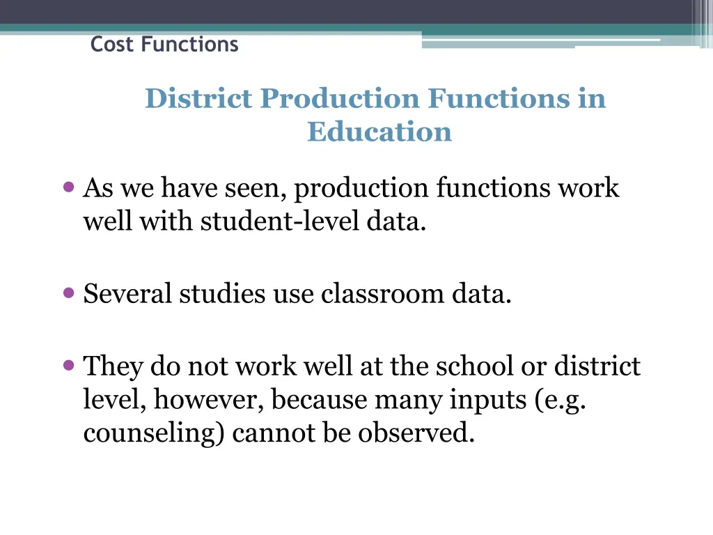 cost functions 5