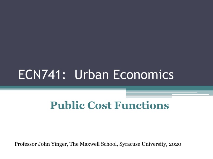 ecn741 urban economics