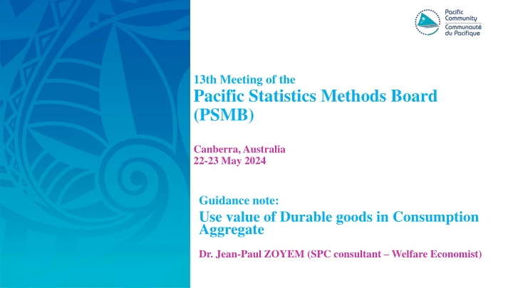 13th meeting of the pacific statistics methods