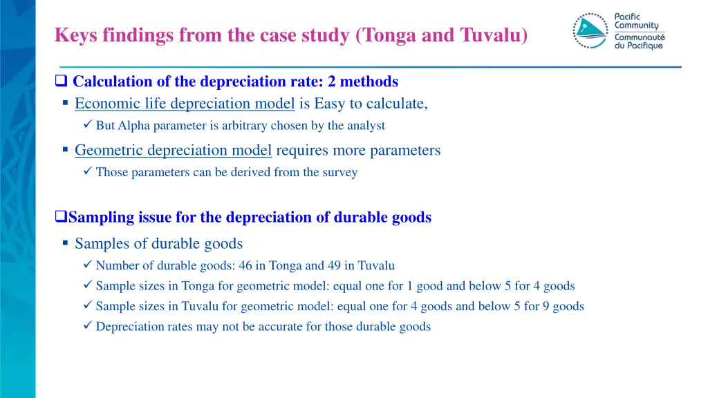keys findings from the case study tonga and tuvalu