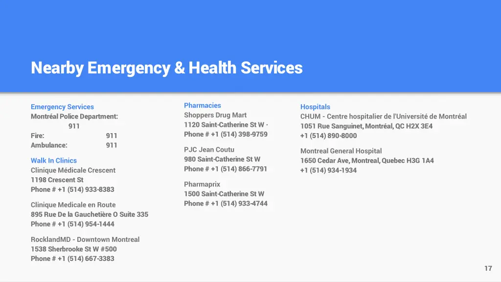 nearby emergency health services