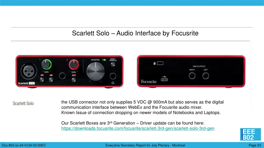 scarlett solo audio interface by focusrite
