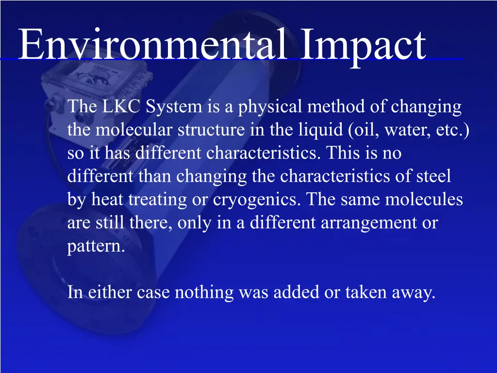 environmental impact