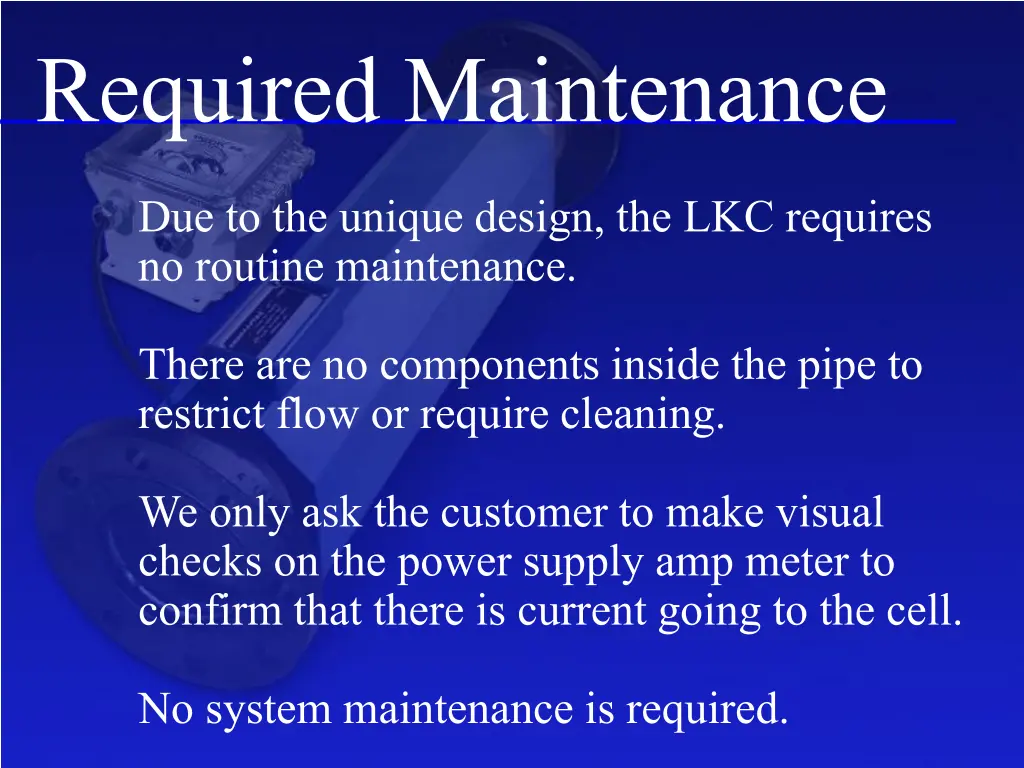 required maintenance