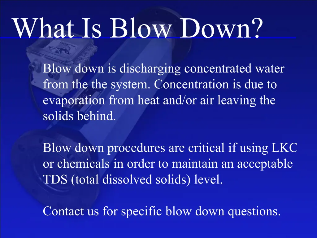what is blow down