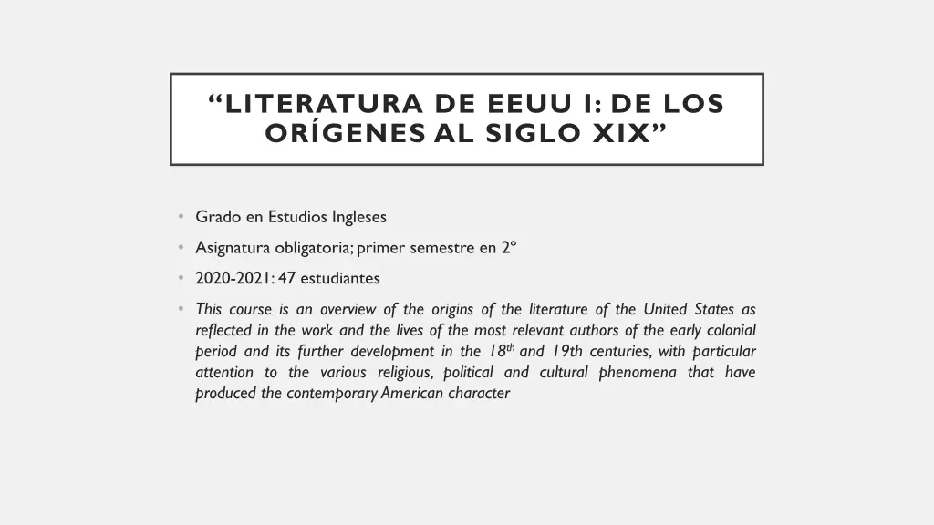 literatura de eeuu i de los or genes al siglo xix