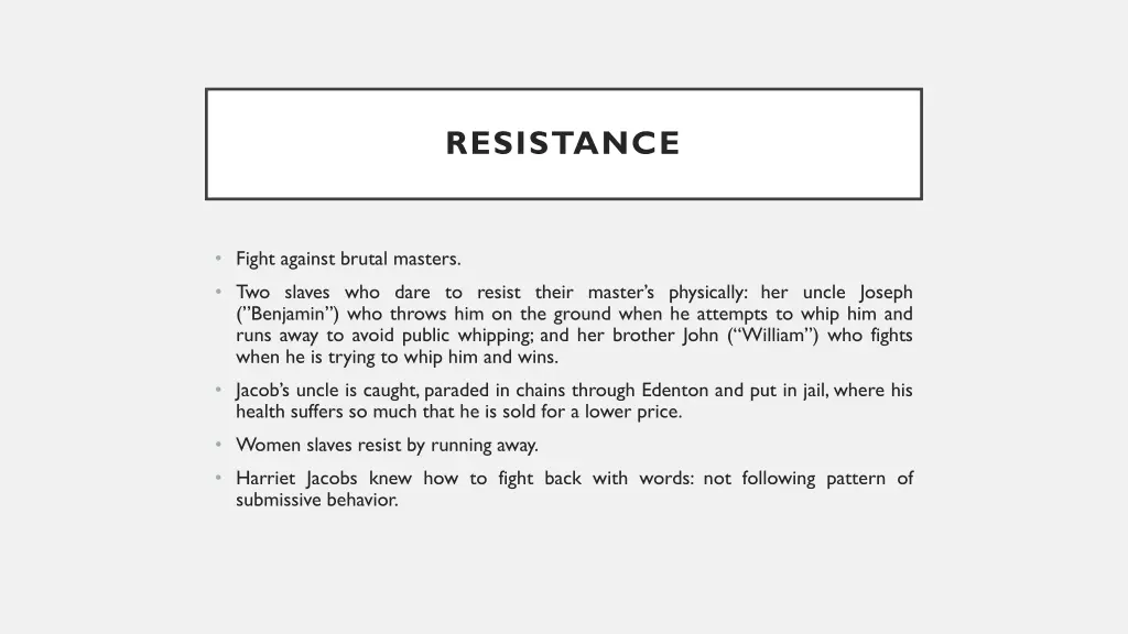 resistance