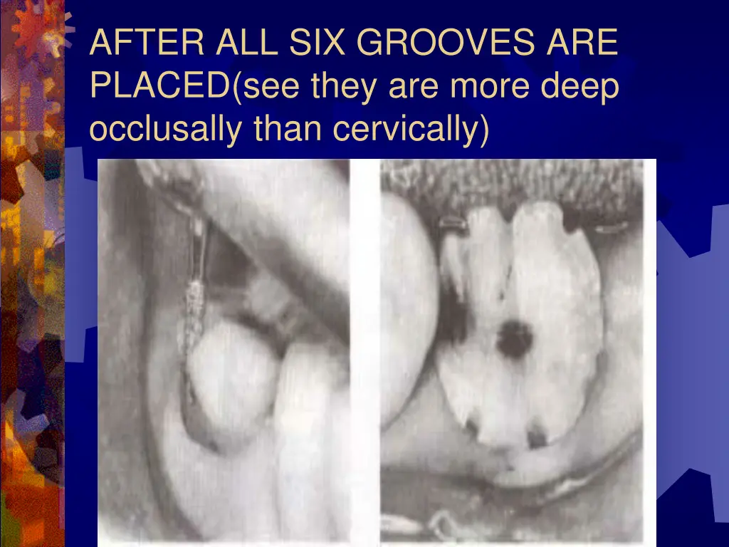 after all six grooves are placed see they