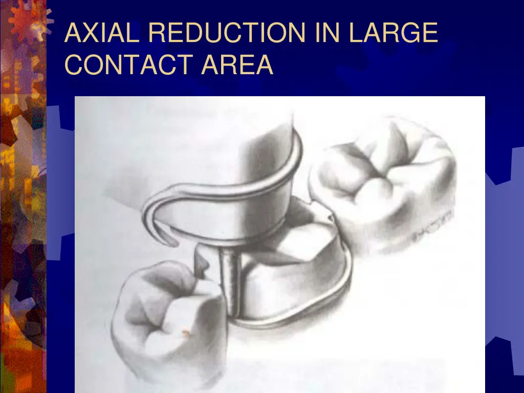 axial reduction in large contact area