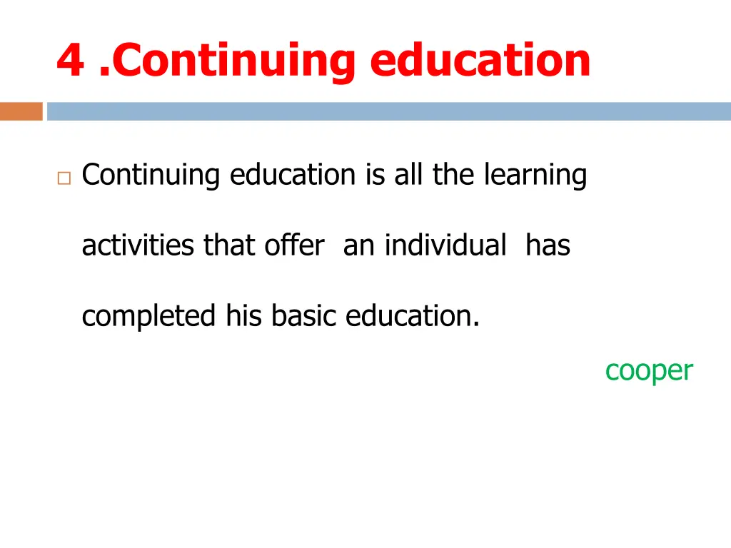 4 continuing education