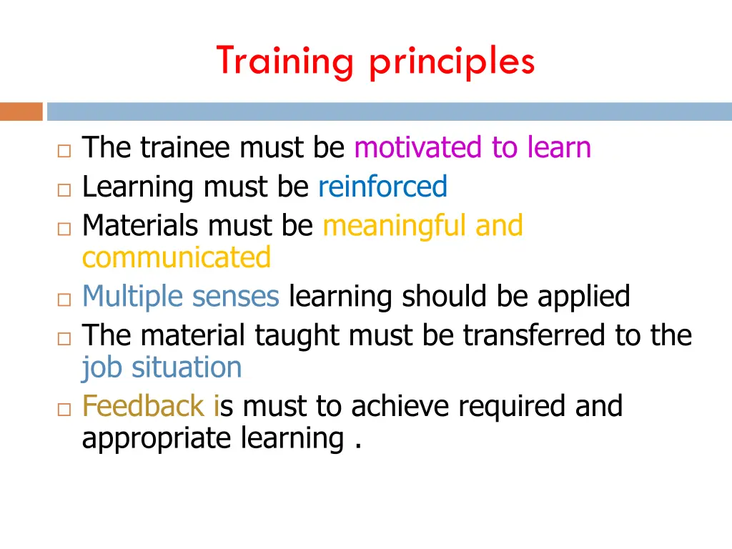 training principles