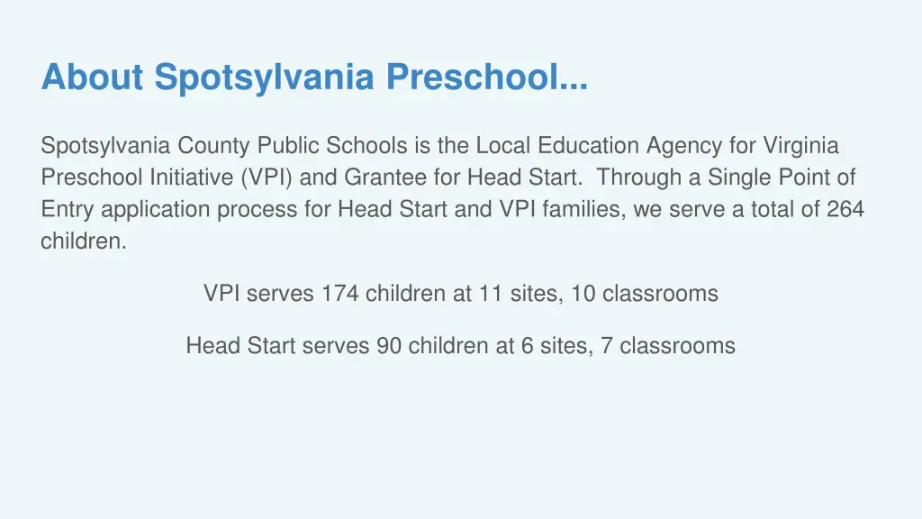 about spotsylvania preschool