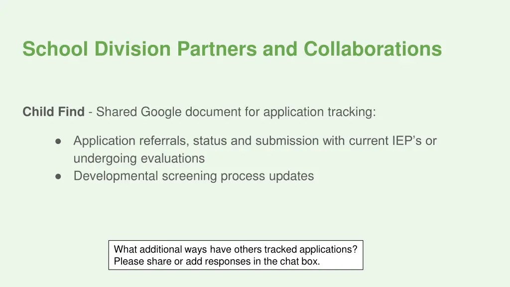 school division partners and collaborations