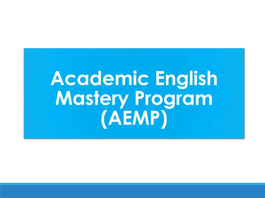 academic english mastery program aemp