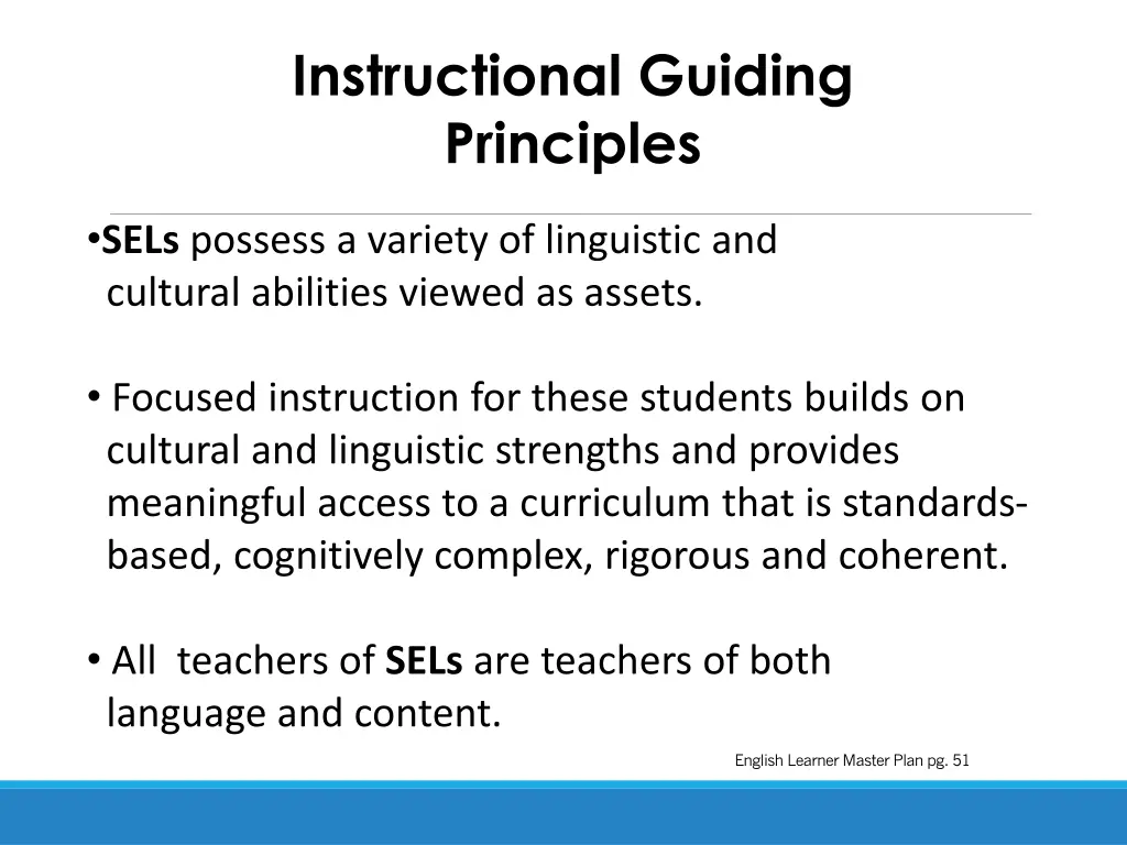 instructional guiding principles