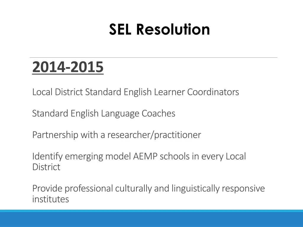 sel resolution