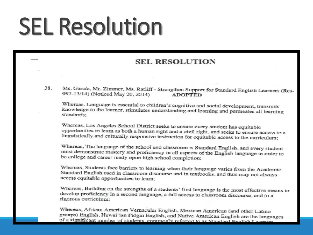 sel resolution sel resolution