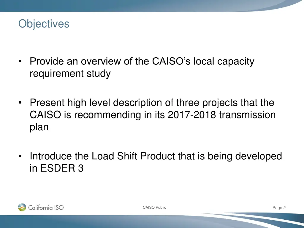 objectives