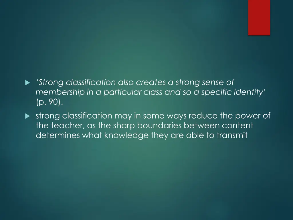 strong classification also creates a strong sense