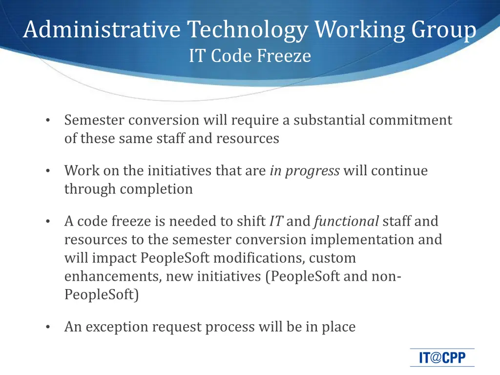 administrative technology working group it code 1