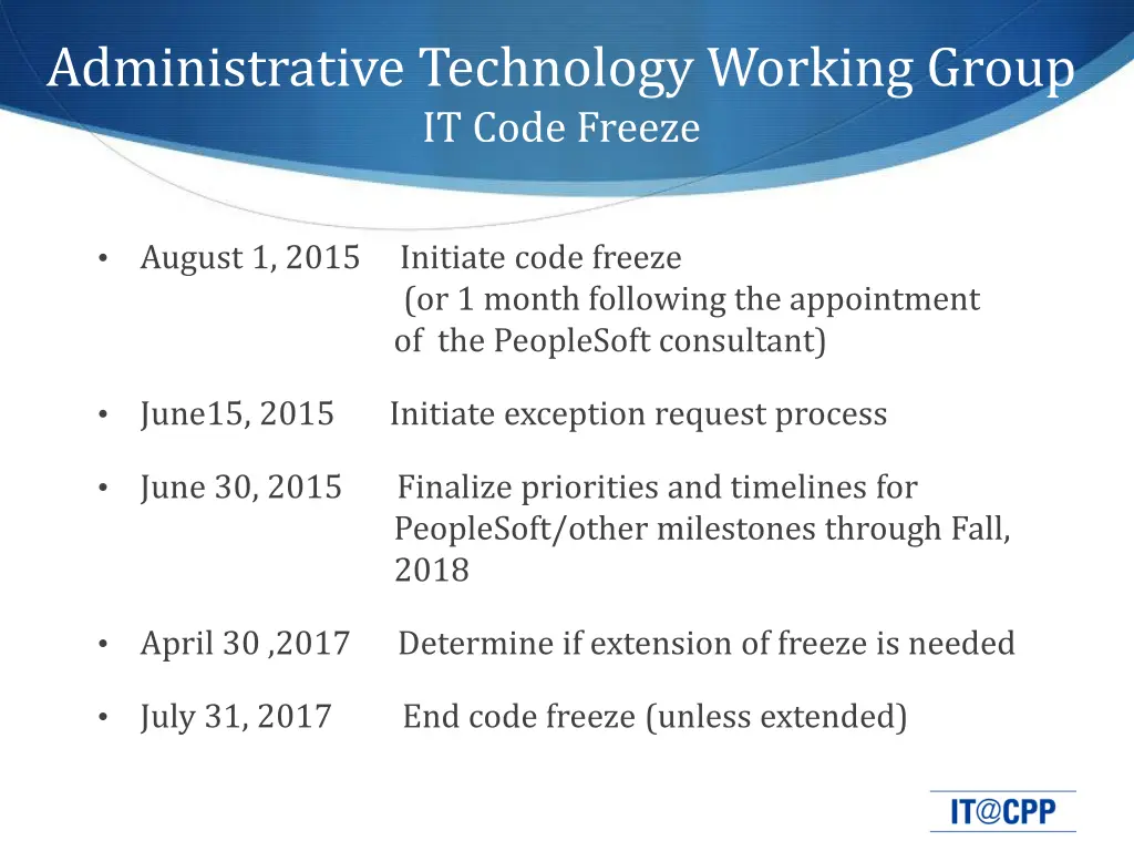 administrative technology working group it code 2