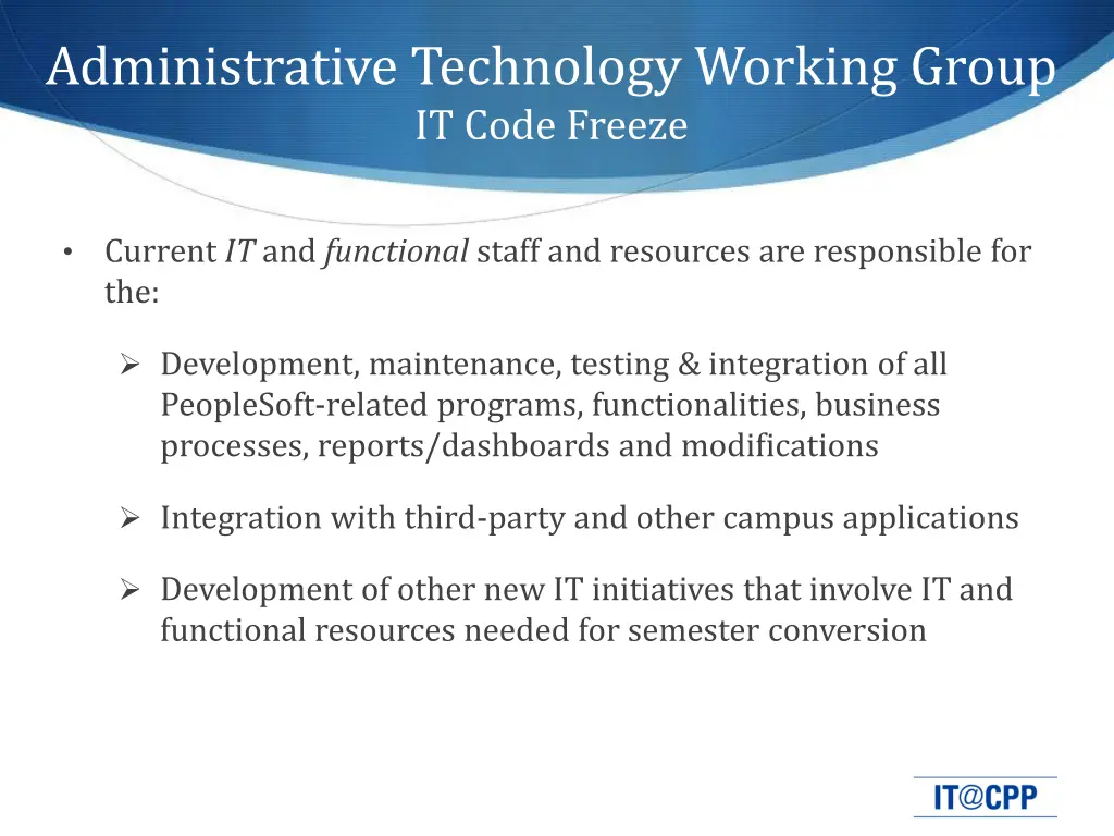 administrative technology working group it code