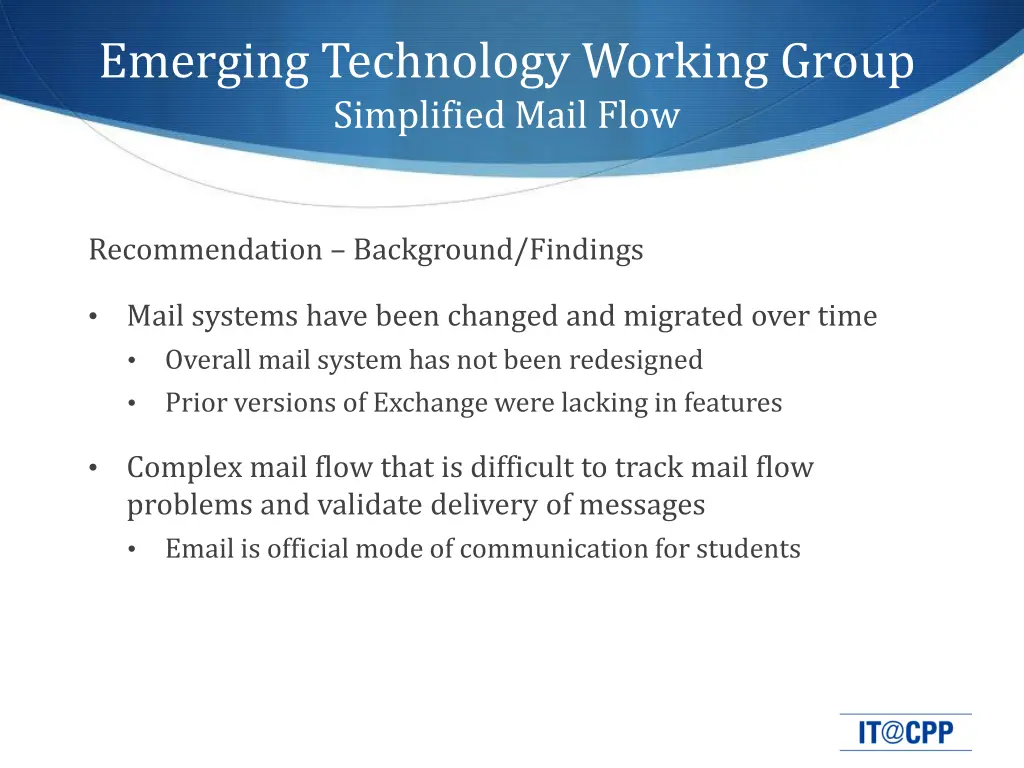 emerging technology working group simplified mail
