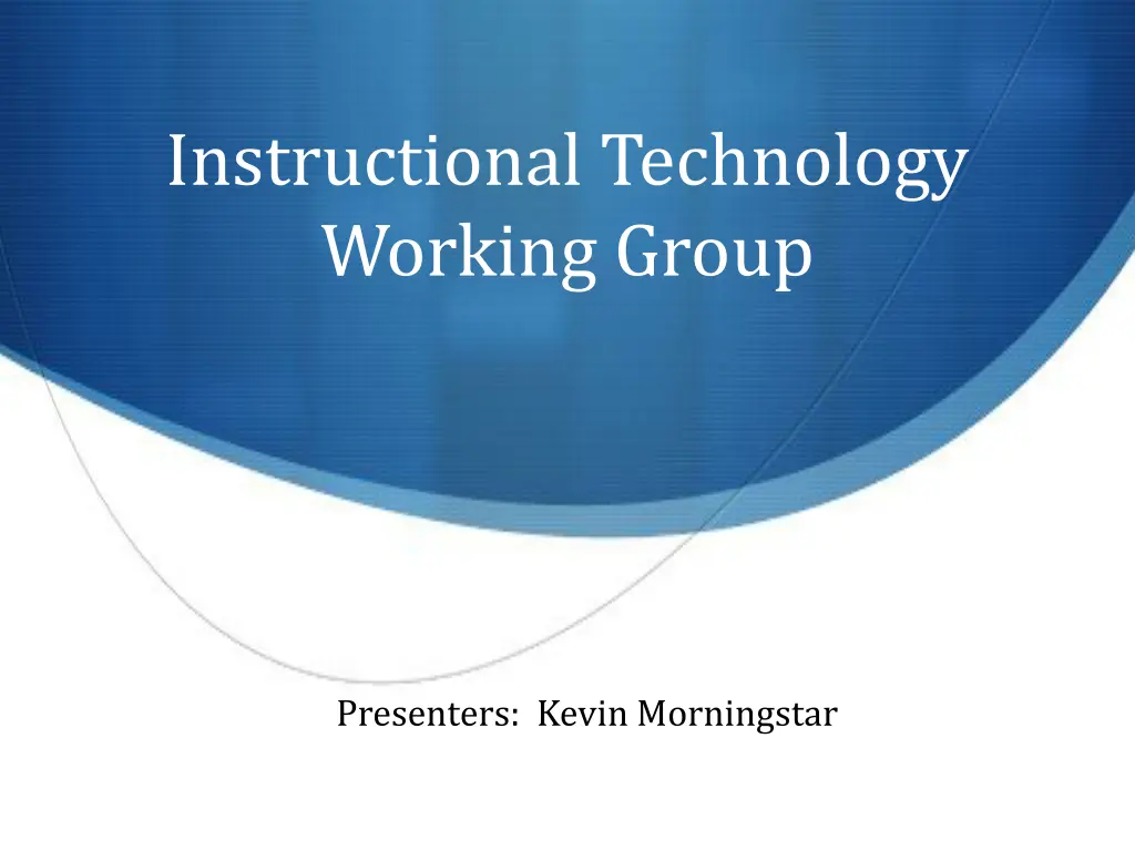 instructional technology working group