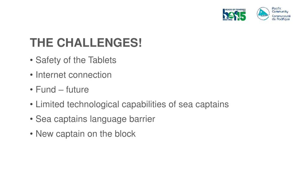 the challenges