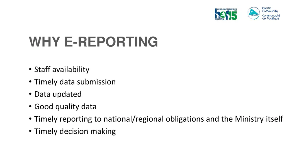 why e reporting 1