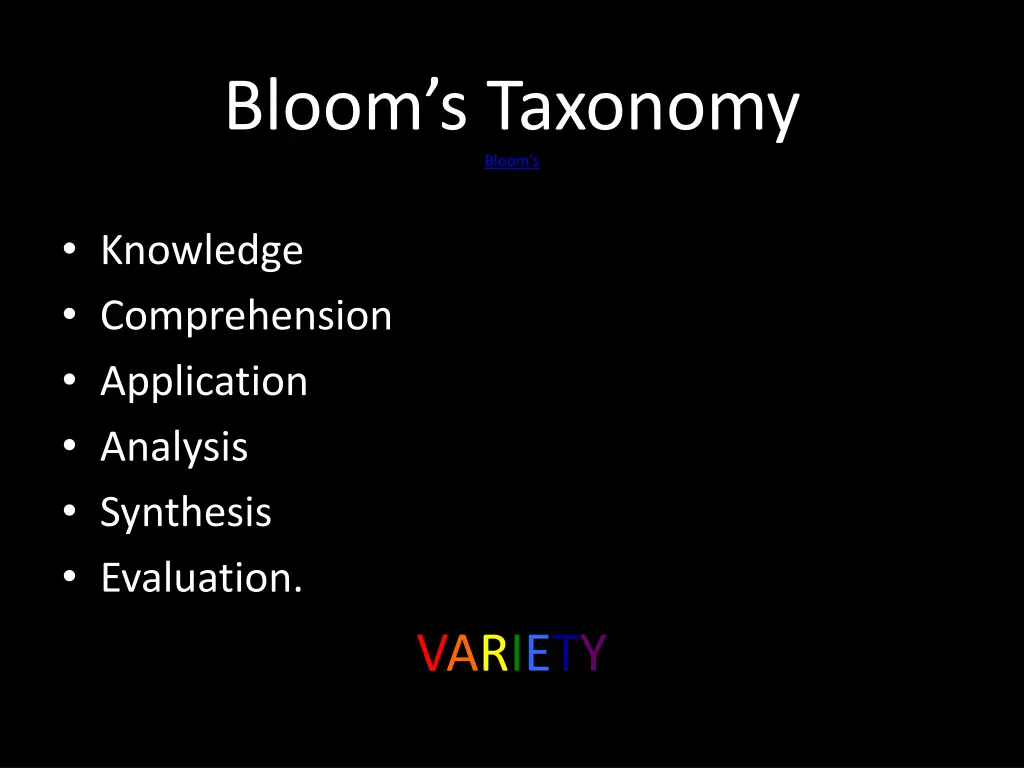 bloom s taxonomy bloom s