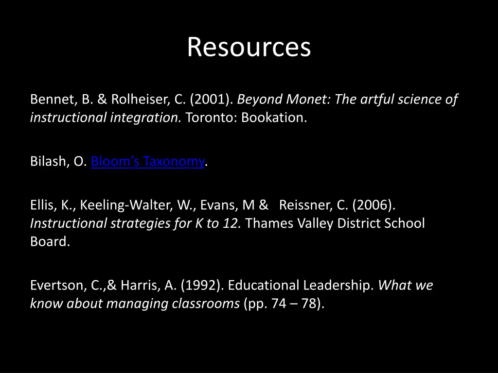 resources
