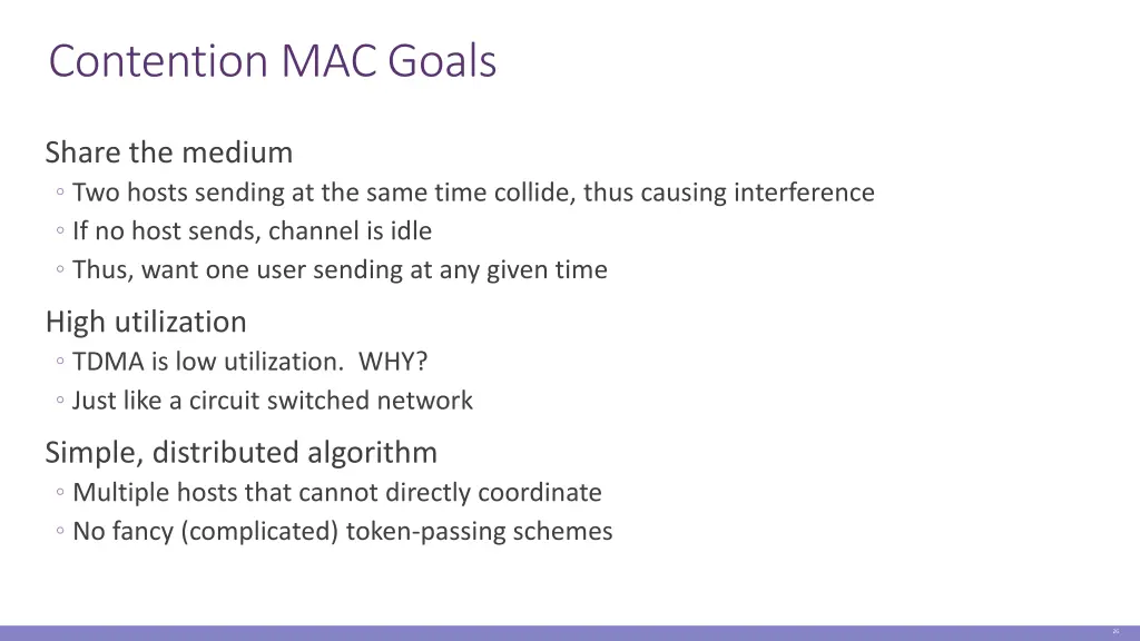 contention mac goals
