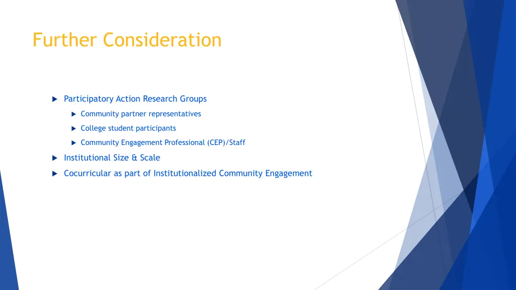 further consideration