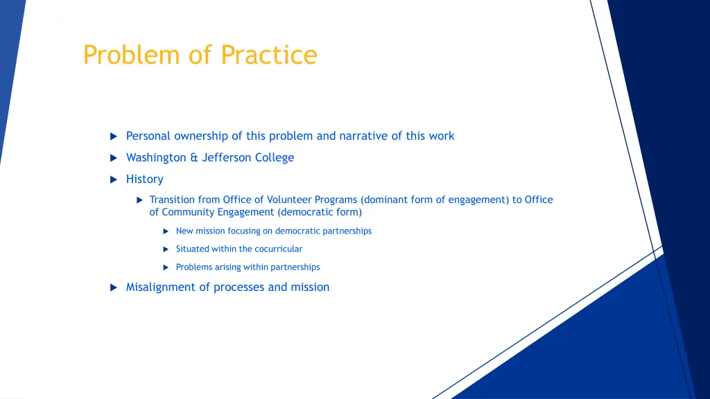 problem of practice