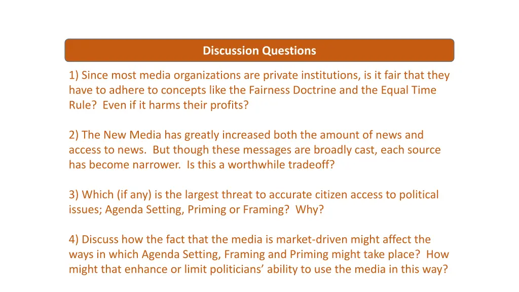 discussion questions