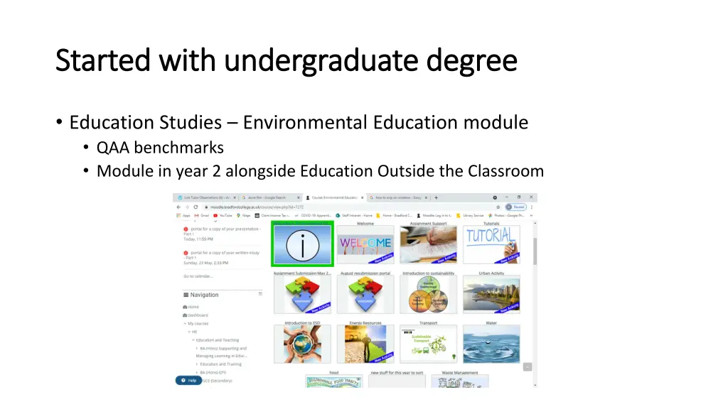 started with undergraduate degree started with